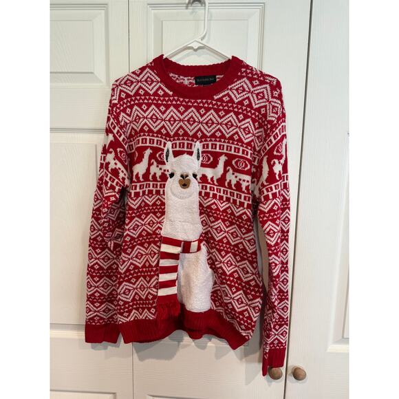 NEW Blizzard Bay Men's Ugly Christmas Holiday Party Knit Sweater Llama- Med - Picture 2 of 6